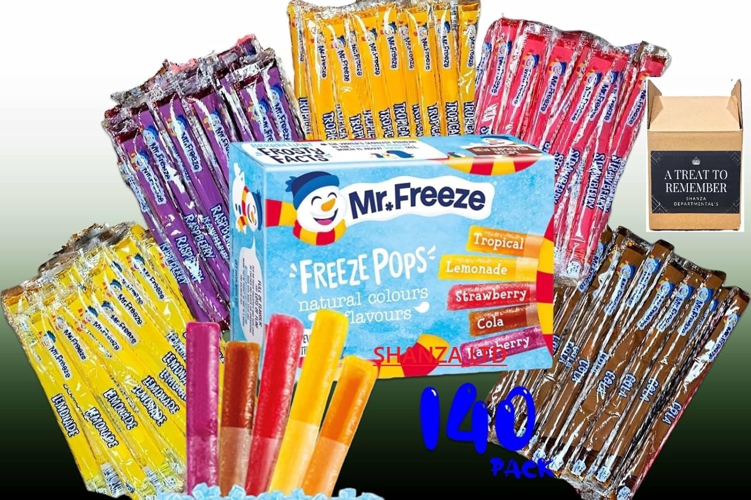 Mr Freeze Super Freeze Pods Ice Pops Assorted Flavours 140 x 45ml (140)