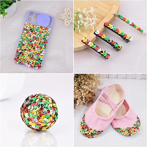 Miniatura 5 de 20000 piezas de lentejuelas con purpurina de Navidad, lentejuelas sueltas para arte, manualidades, decoración y fabricación