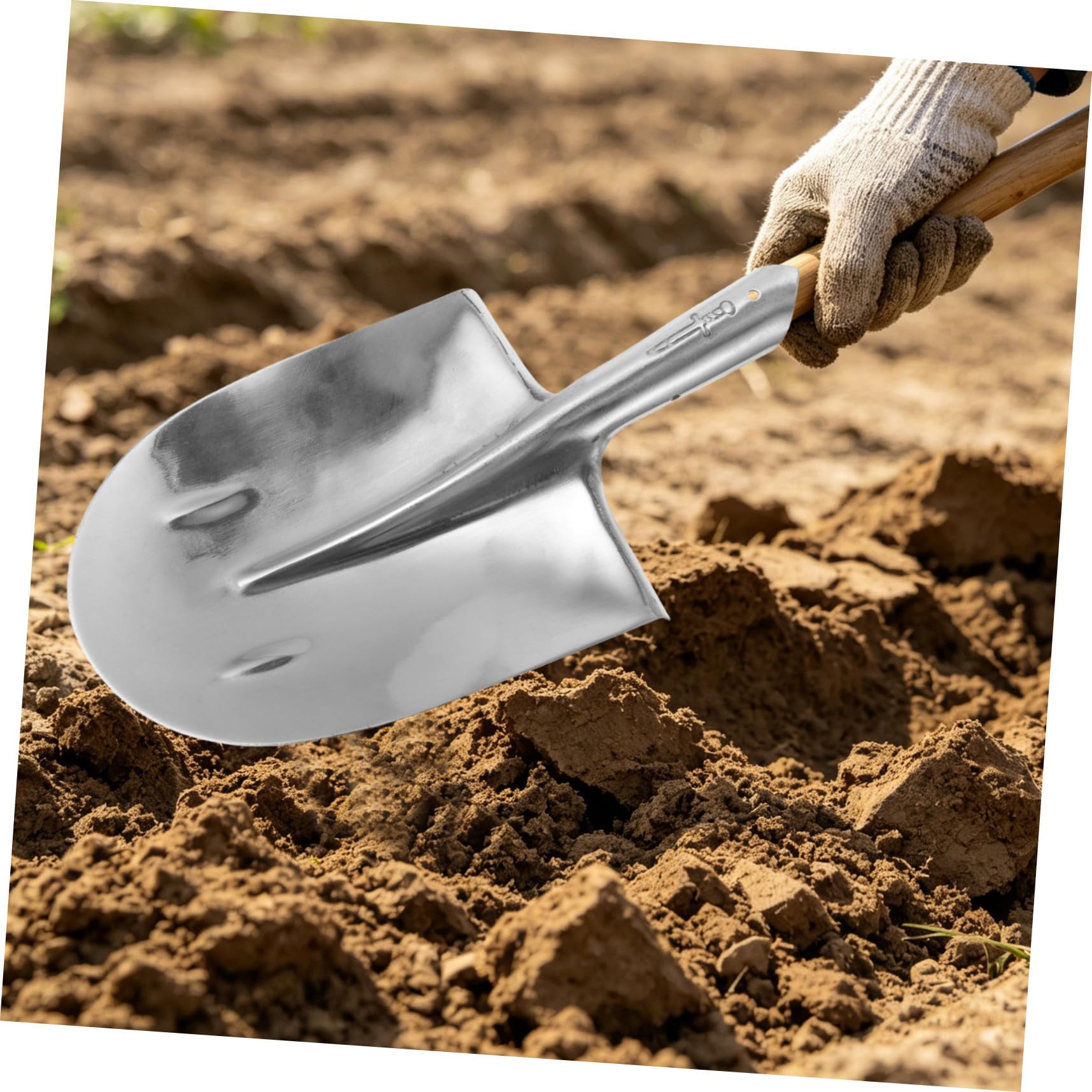 Toyvian Pala per Agricolo Arrotondata, Resistente Agli Urti, Facile da Installare, per Rimuovere Neve e Trapiantare Fiori