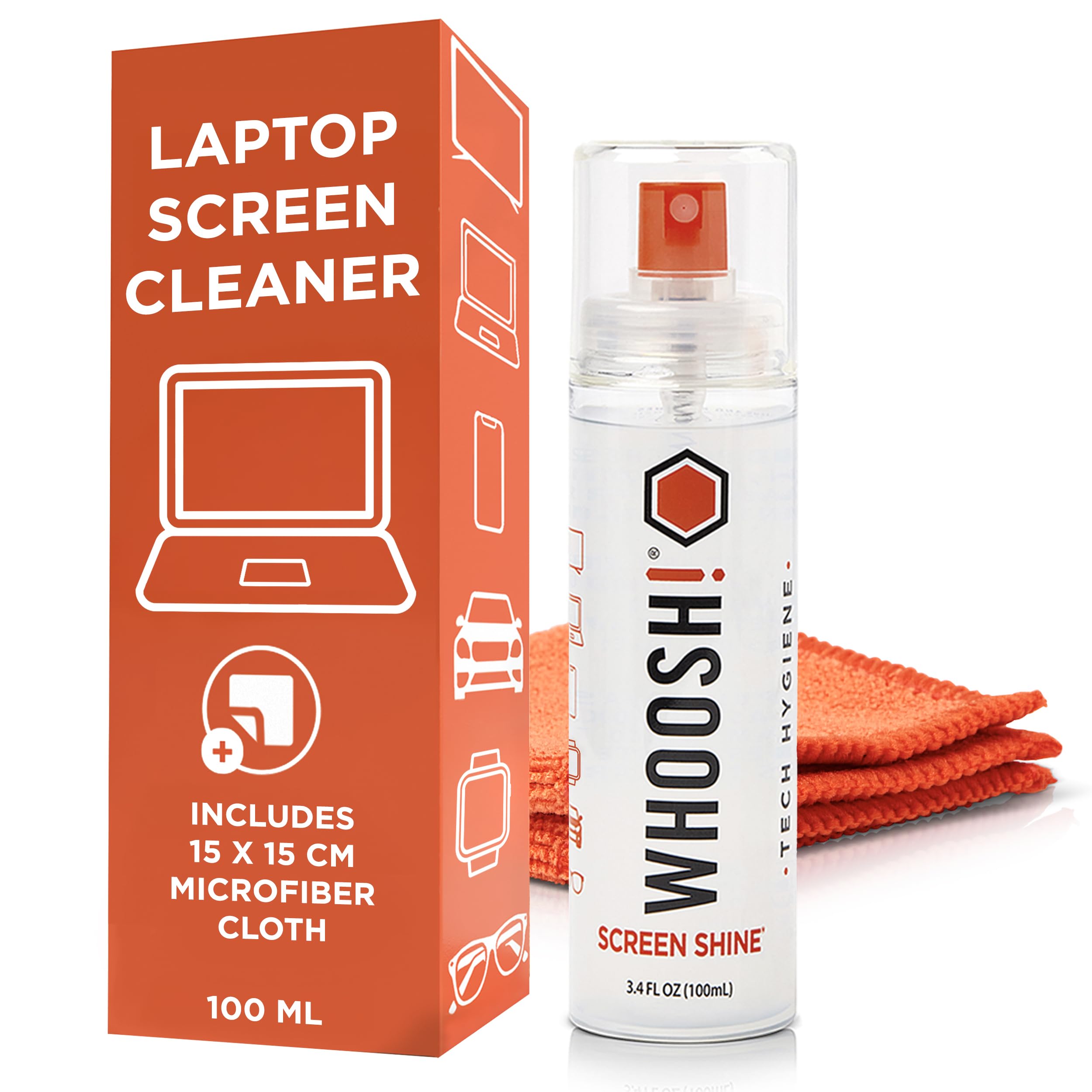 Screen Cleaner Kit – Best for– Smartphones, iPads, Eyeglasses, Kindle, LED, LCD & TVs – Includes 3.4 Oz Bottle + 2 Premium Cloths