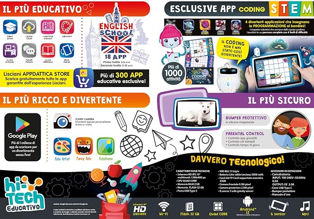 Foto 3 de 4 de Liscianigiochi -Mio Tab Stem Coding XL 2022, Niños a Partir de 6 Años, Pantalla 10 Pulgadas, Memoria 32 GB