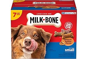 Peanut Butter Flavor Milk-Bone Gravy Bones for Small Dogs, 7 Pounds, Crunchy Texture Freshen Breath