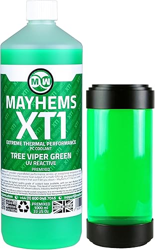 Mayhems - Refrigerante de PC - XT-1 Premix - Serie de rendimiento térmico fluorescente UV 1 litro verde