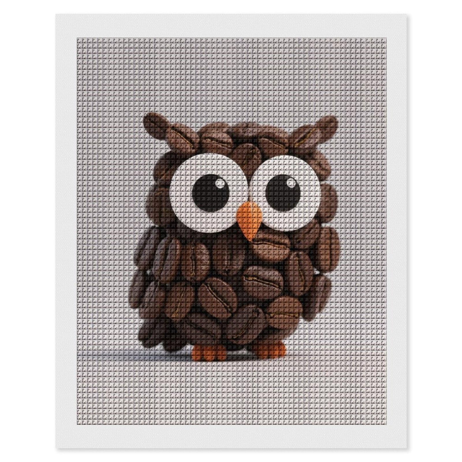 FodPand Cute Owl 5D Diamond Painting Kits for Adults Beginners Full Drill Square Diamond Dots Pictures Gem Art Supplies for Home Wall Room Decoration DIY Craft Set Gift 16x20