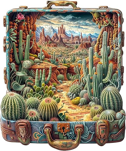 Miniatura 1 de Rompecabezas de madera para adultos, rompecabezas de madera para adultos y niños, rompecabezas de madera con forma única de la odisea del desierto