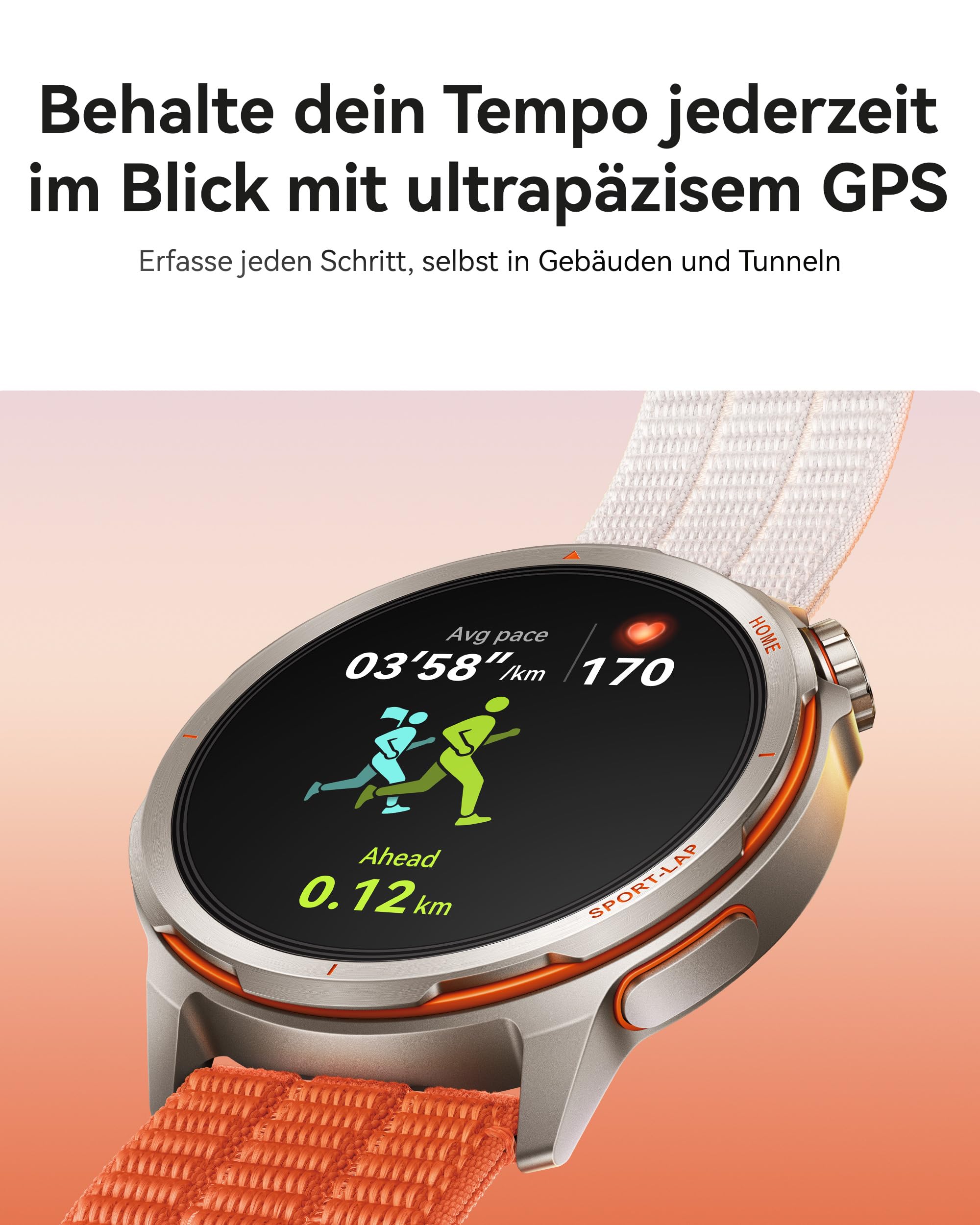 HUAWEI Watch GT Runner 2 Smartwatch, GPS Marathon Laufuhr, Dusk Blue | Marathon-Modus & Trainingsanalyse, HRV, EKG, SpO2, Schlafanalyse, 1,32" AMOLED, Bis zu 14 Tage Akku, 5 ATM, für iOS & Android