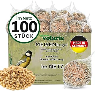 Eggersmann volaris 100 Stück Meisenknödel MEISENkugel mit Netz 9 kg | Körnerkugel für Wildvögel | Nährstoffreiches Ganzahresfutter für alle Vogelarten product image