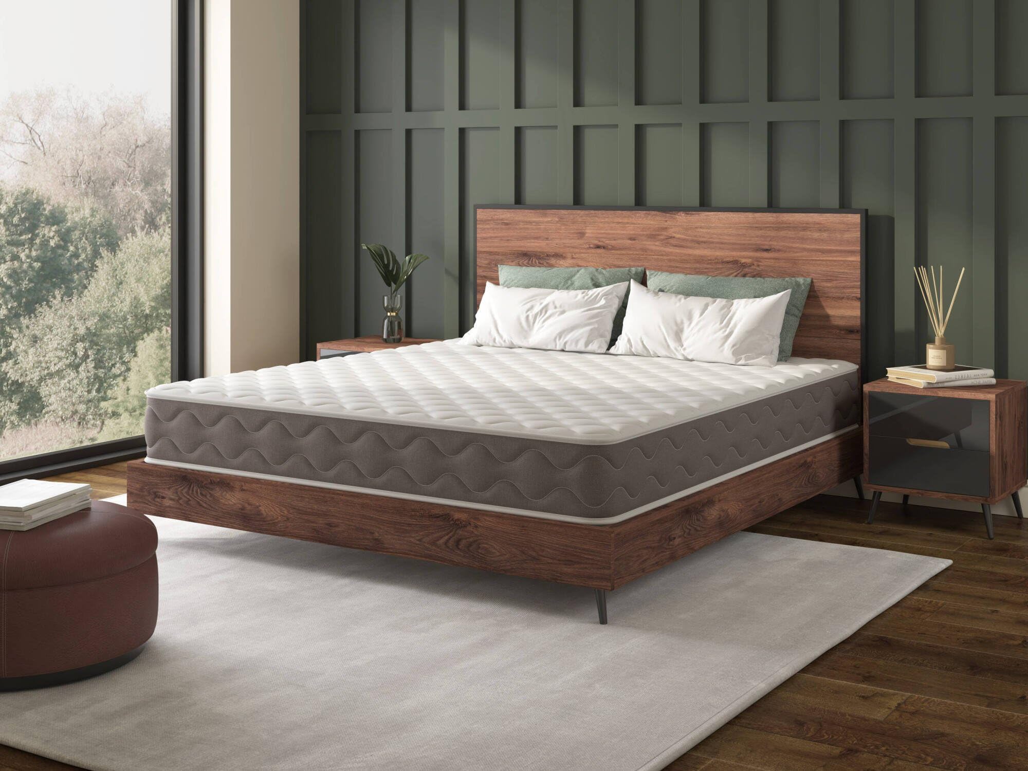 Talamo Italia Matrimoniale Amaltea, Memory Foam, ergonomico, Materasso antiacaro e Anallergico, 100% Made in Italy, 160x190xh21 cm, 160 cm x 190 cm