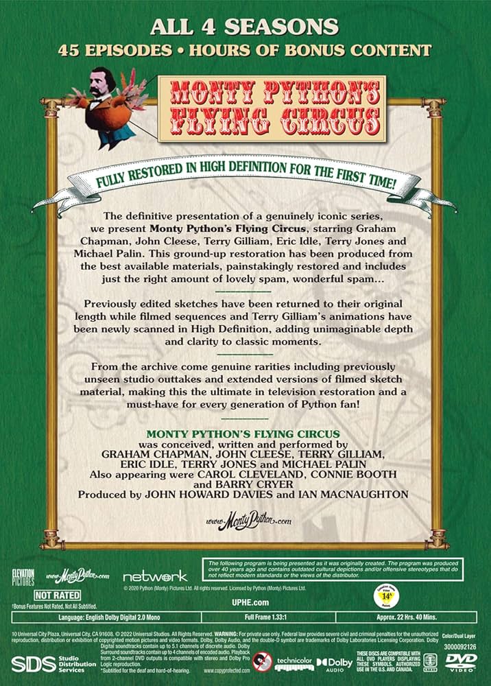 モンティ・パイソンズ・フライング・サーカス」DVDボックスセット モンティ・パイソンズ・フライング・サーカス」DVDボックス