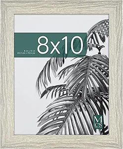 MCS Studio Gallery 8x10 Picture Frame Gray Woodgrain, Vertical & Horizontal Wall Hanging & Easel for Tapletop Display, Rectangle Photo Frame for Photos, Posters & Art Prints (1-Pack)