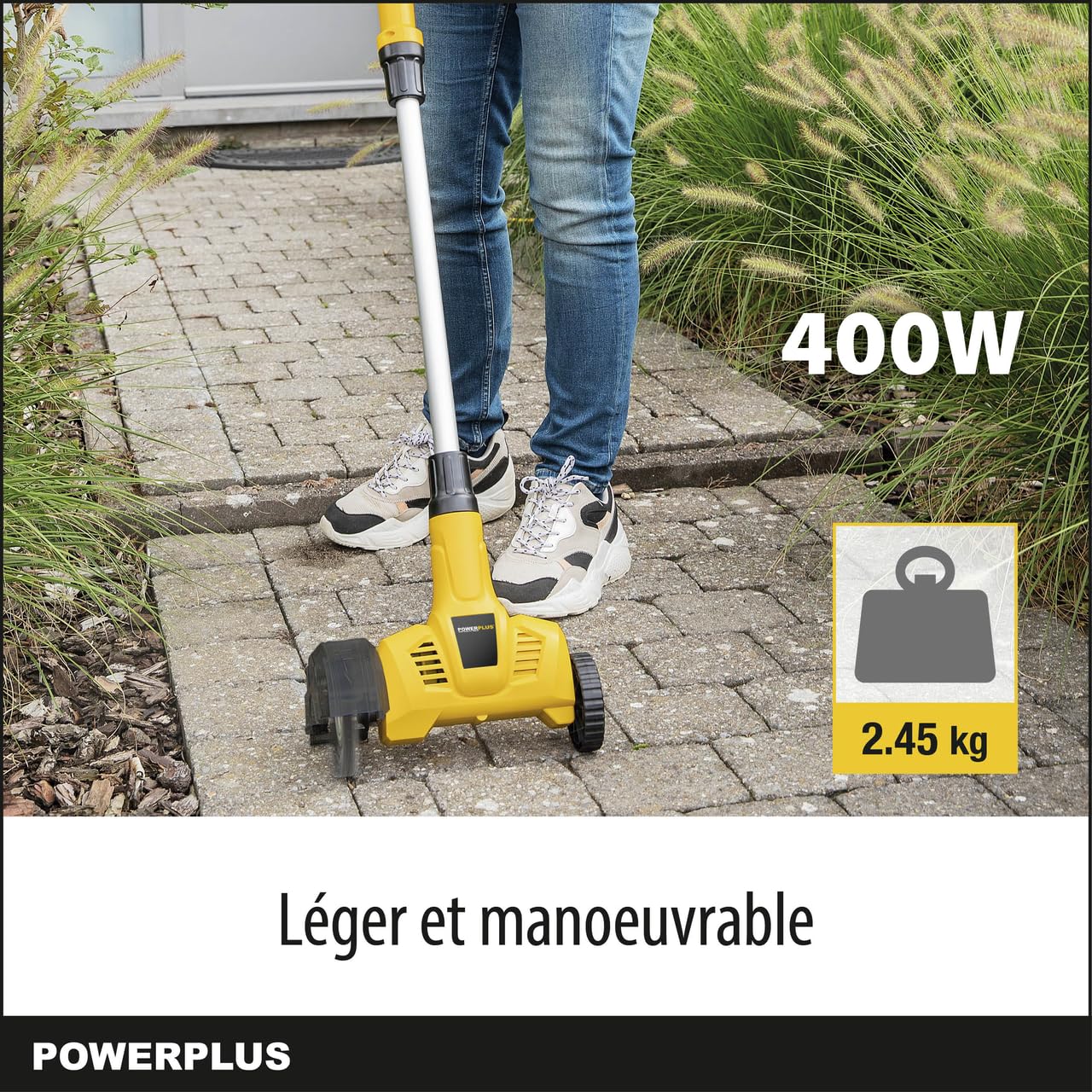 Powerplus Brosse à joints pour mauvaises herbes 400W, Ø 110 mm POWXG6650