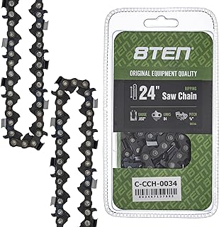 8TEN Ripping Chainsaw Chain 24 Inch .050 3/8 84DL for Husqvarna 455 Rancher Echo CS-590 CS-600P Stihl MS 270