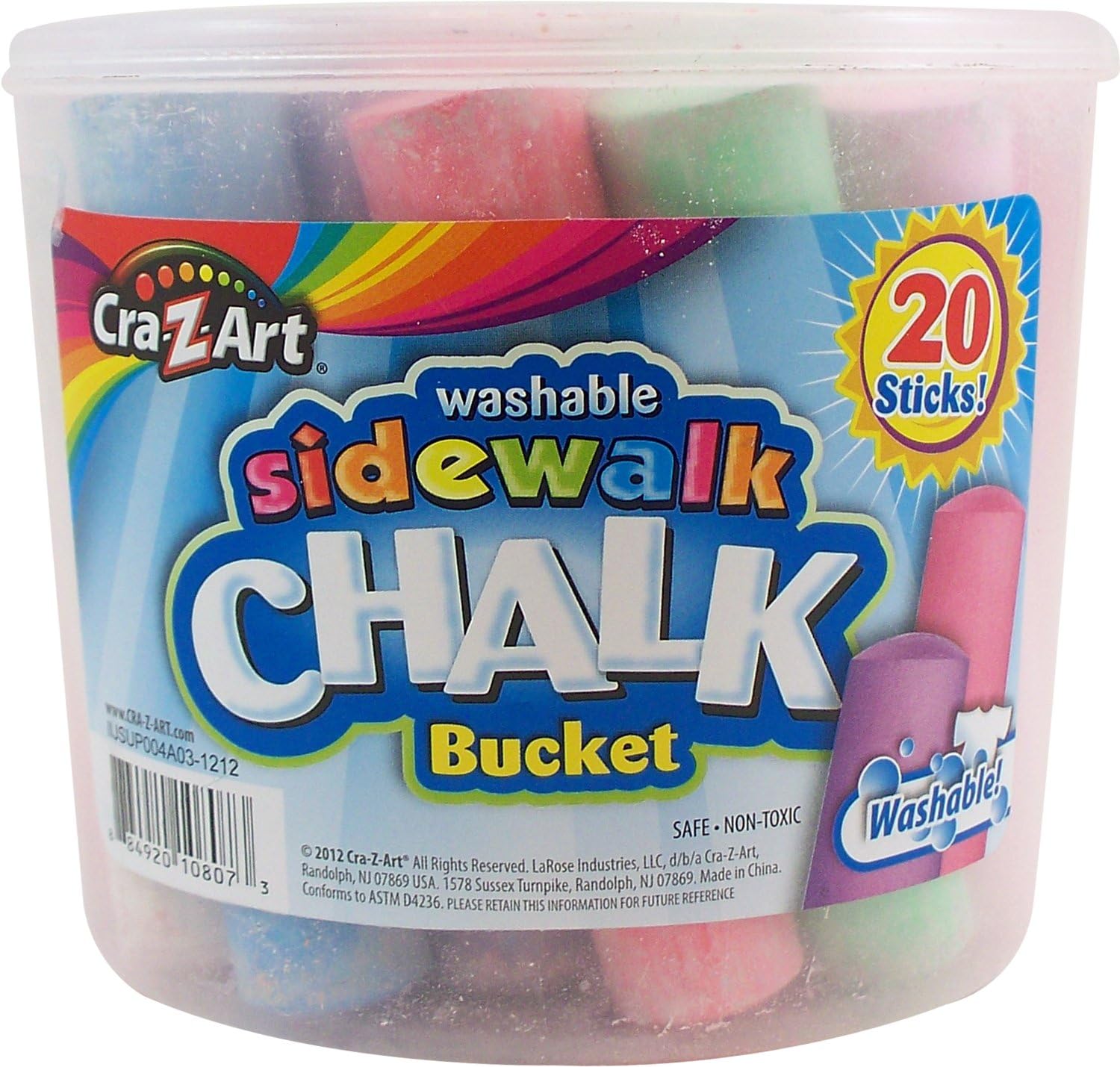 Sidewalk Chalk Bucket (20 Count)