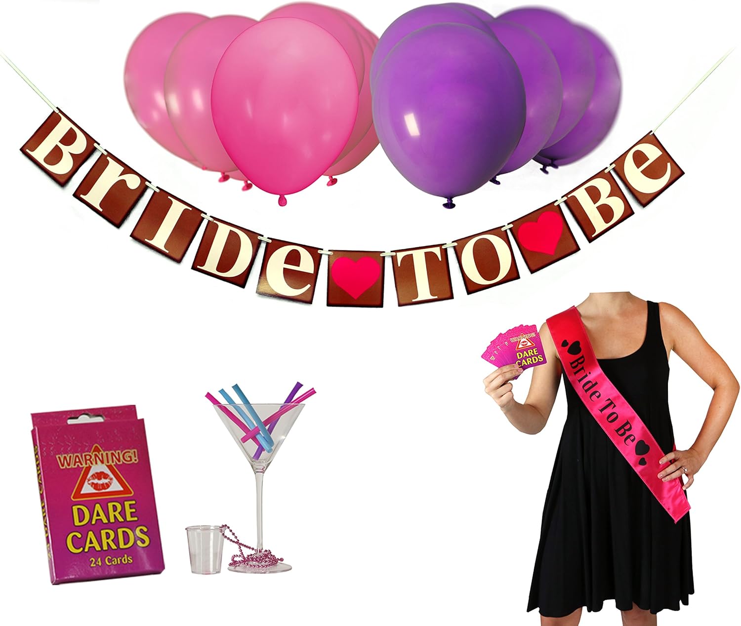 Bachelorette and Bridal Party Decorations Kit Home & Kitchen