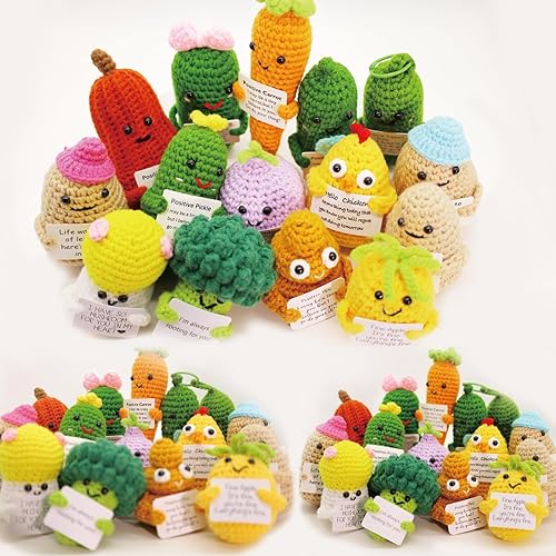 Miniatura 10 de Enrollador de apoyo emocional, regalo de pepino en escabeche hecho a mano, soporte emocional para regalo, pepinillo de ganchillo, apoyo emocional