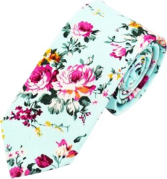 Men's Floral Tie Fashion Slim Skinny Neckties Causal Formal Occasion Wedding Business