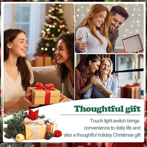 Miniatura 7 de Interruptor de luz táctil en forma de árbol de Navidad, colgante universal de 3 pines, enchufe de enchufe de 118.1 pulgadas, cable de potencia