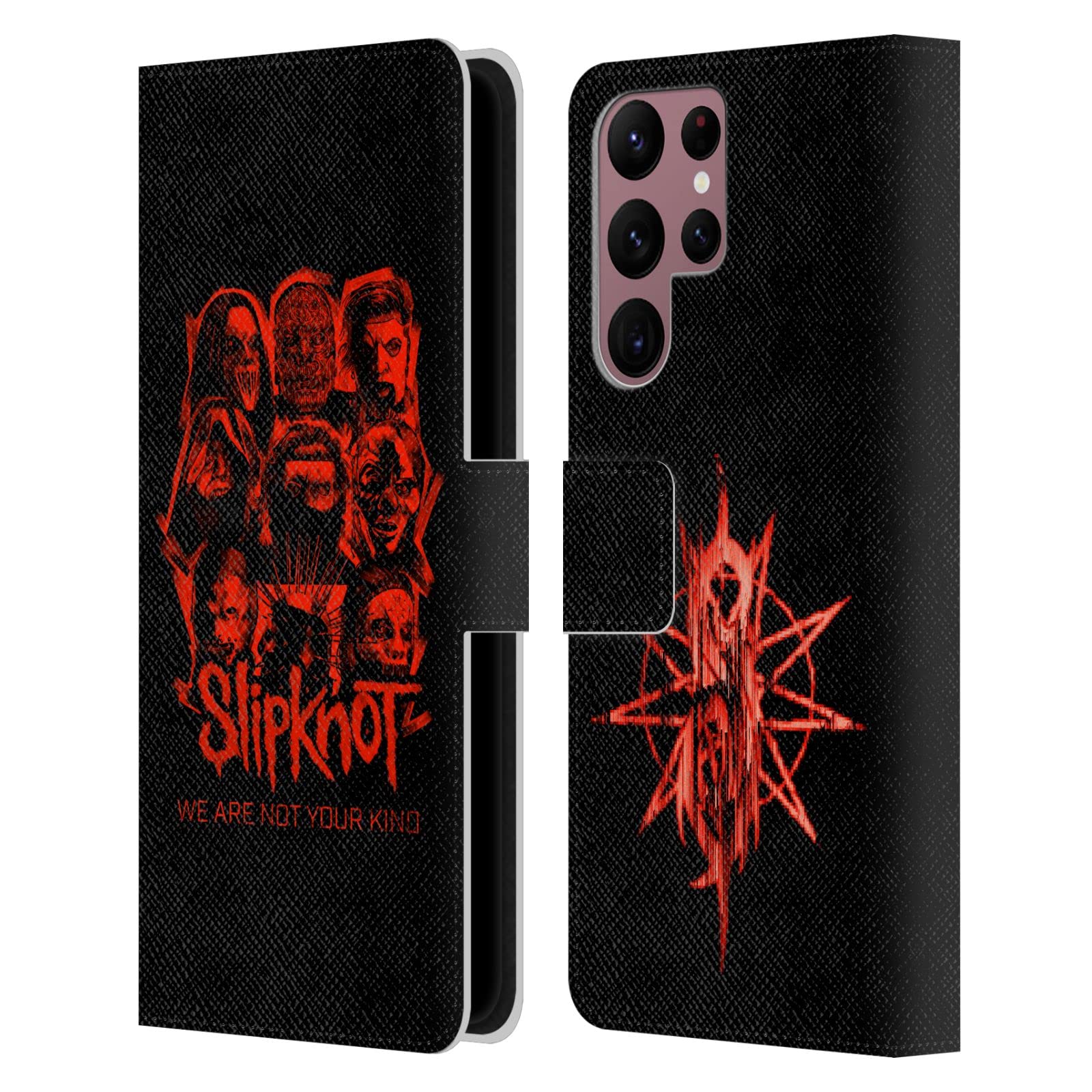 Funda Slipknot Samsung S22 Ultra de cuero con costuras 7