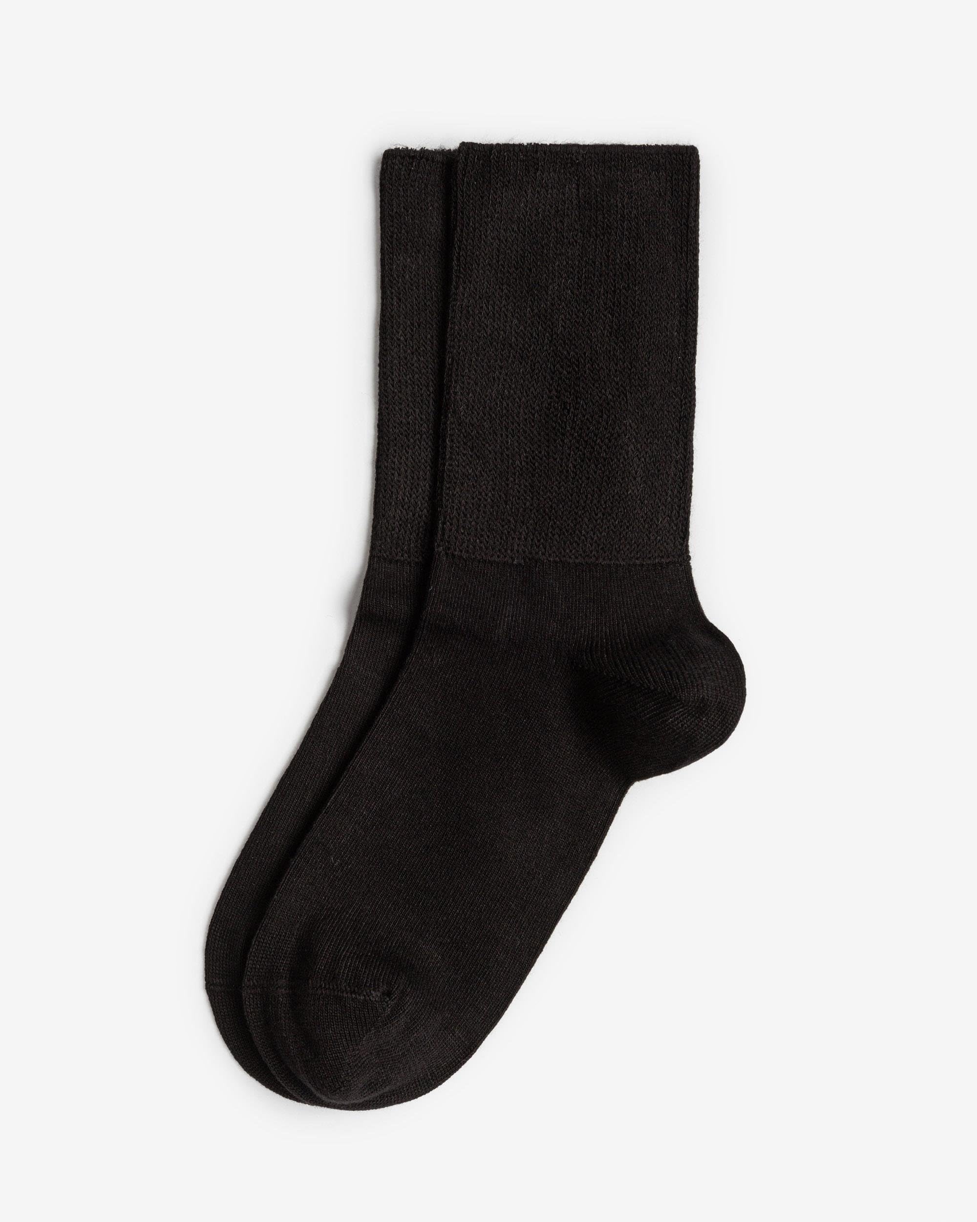 lavendel Calzini diabetici in bambù, 6 paia, senza cuciture, nero o bianco, senza gomma, per uomo e donna, traspiranti, Oekotex-100, Nero, 36-40