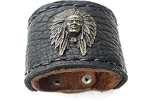 CHIEFS MOTORCYCLE MOTORCYCLES BLACK BROWN WRISTBAND