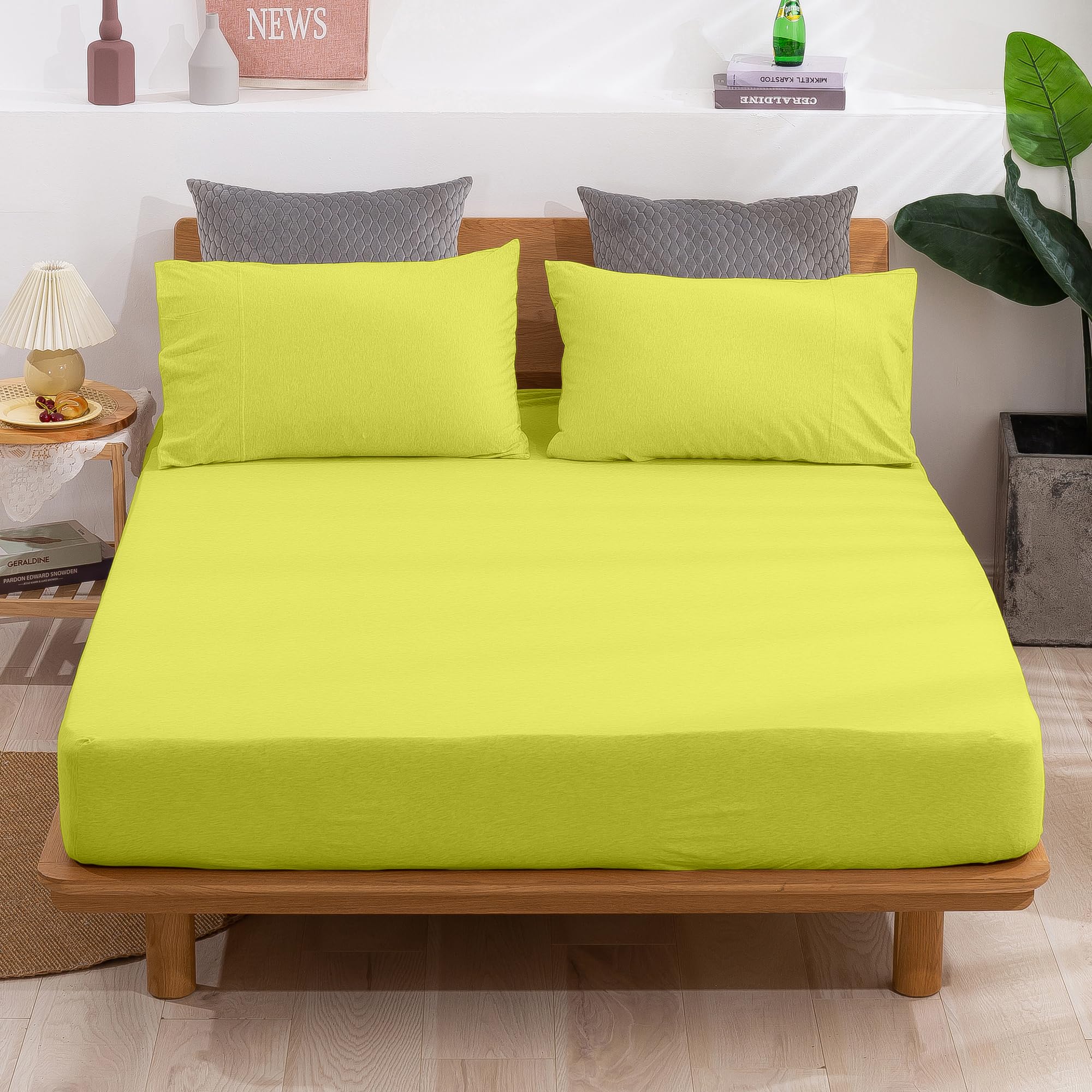 Cotton Comfort Bedding 3PC Fitted Sheet Small Double Set 400 Thread Count 100% Egyptian Cotton 40cm Deep Small Double Fitted Sheet Bedding Set With Pillow Cases 2 Pack