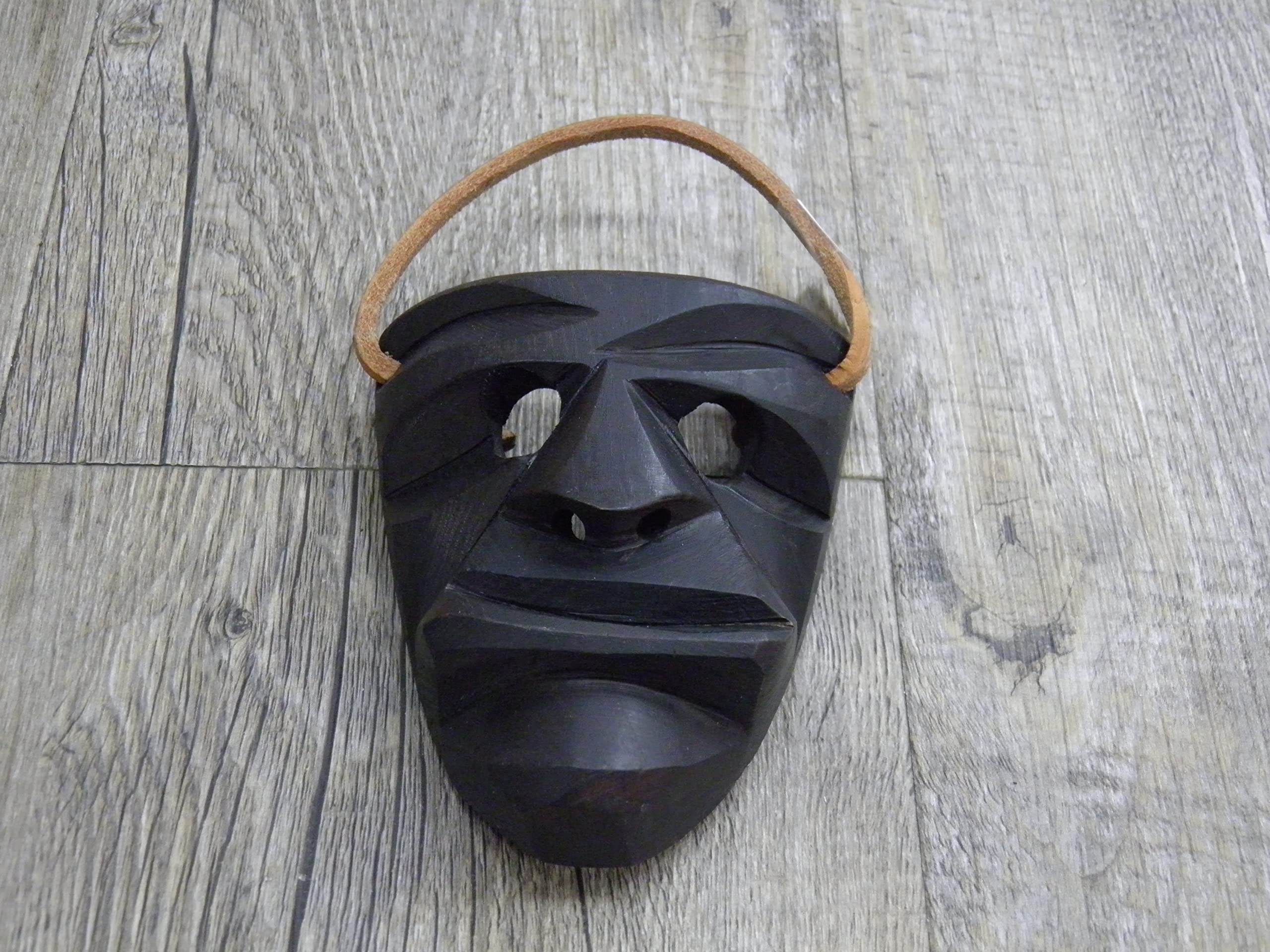 LADYMSARDEGNA Maschera da Parete Mamuthones in Legno Sardegna 9 x 10 cm ARTIGIANATO SARDO - ARTE MURALE - DECORAZIONE PER CAMERA DA LETTO