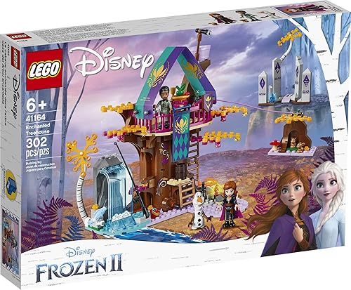 Miniatura 4 de LEGO Disney Frozen II Enchanted Treehouse 41164 Kit de construcción de casa del árbol de juguete con muñeca Anna y figura de conejo para juego de