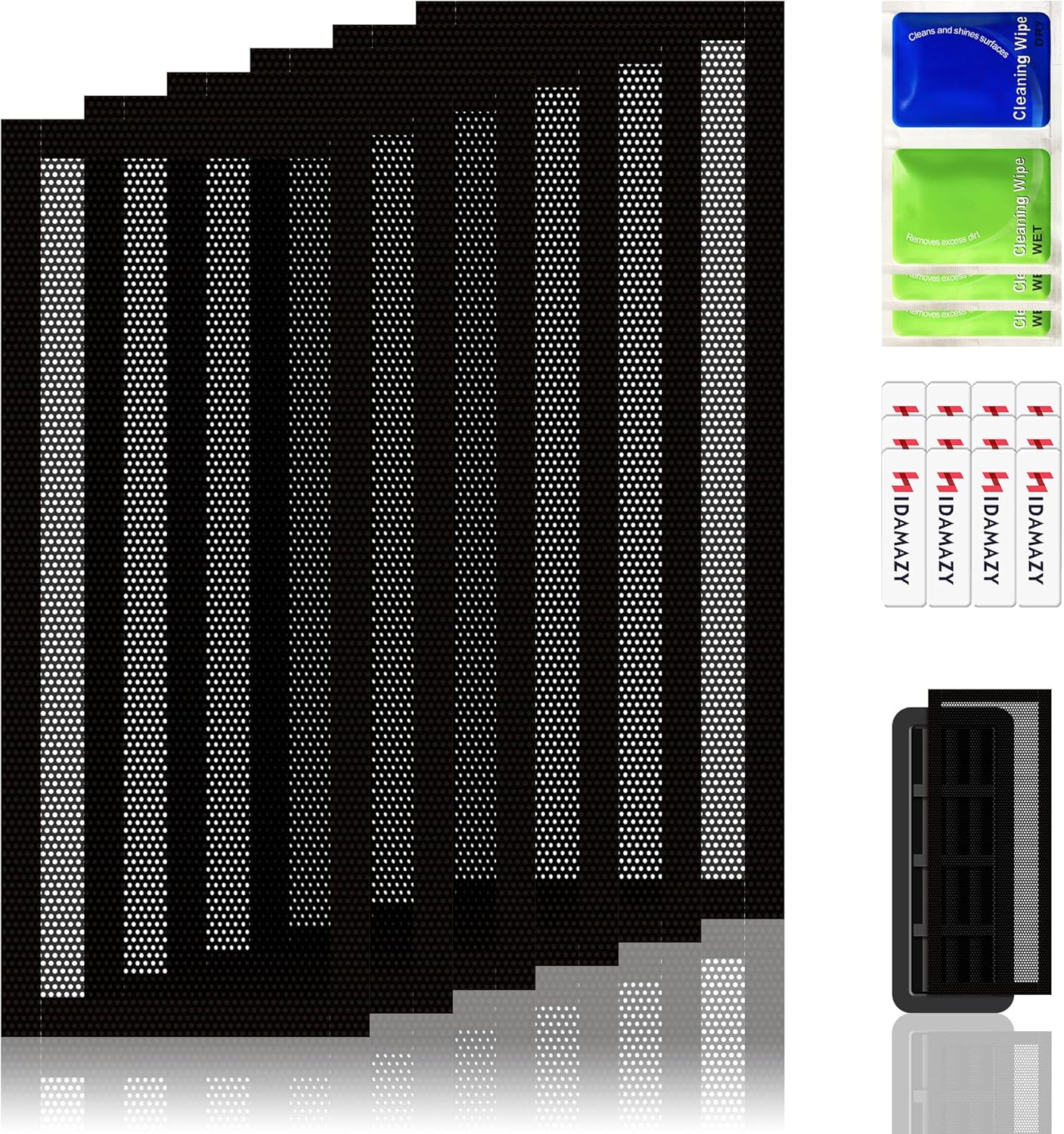 Magnetic Vent Covers for Home Floor 2Pack, 4x10 Inch Strong Magnetic Floor Vent Covers Easy Install PVC Floor Register Cover, Air Vent Screen Trap for Home Ceiling/Wall/Floor Air Vent (White, 2Pcs)