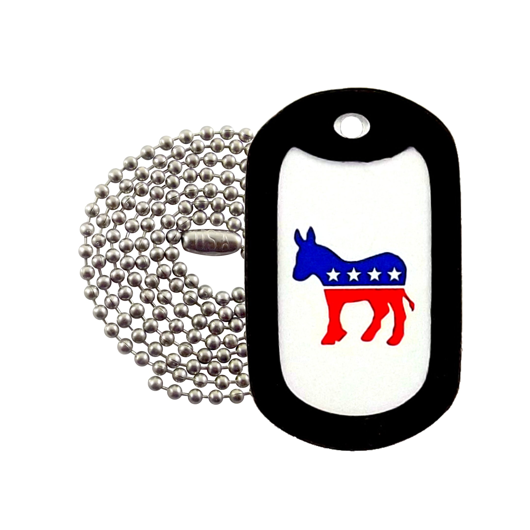 Military Dog Tags - Democratic Party Donkey Dog Tag Necklace