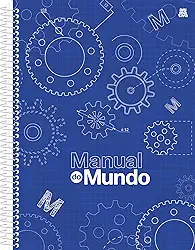 Caderno Universitário Animativa Manual do Mundo – 160 Folhas, Capa Dura, Bolso Interno, Método Cornell, SmartLines, 90588.
