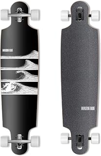 HORIZON BLUE 39" Urban Longboard Cruiser - Canadian Maple Drop-Through Deck, Anti-Wheelbite, 70mm High-Rebound Wheels