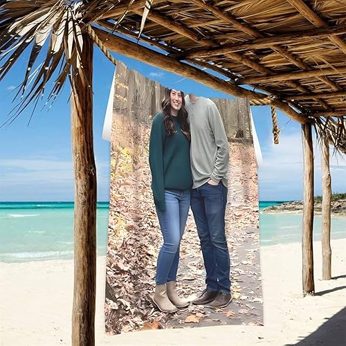 Miniatura 9 de JSTEL Toalla de playa personalizada con imagen de 31 x 71 pulgadas, toallas de playa personalizadas con imágenes, toallas de playa con foto