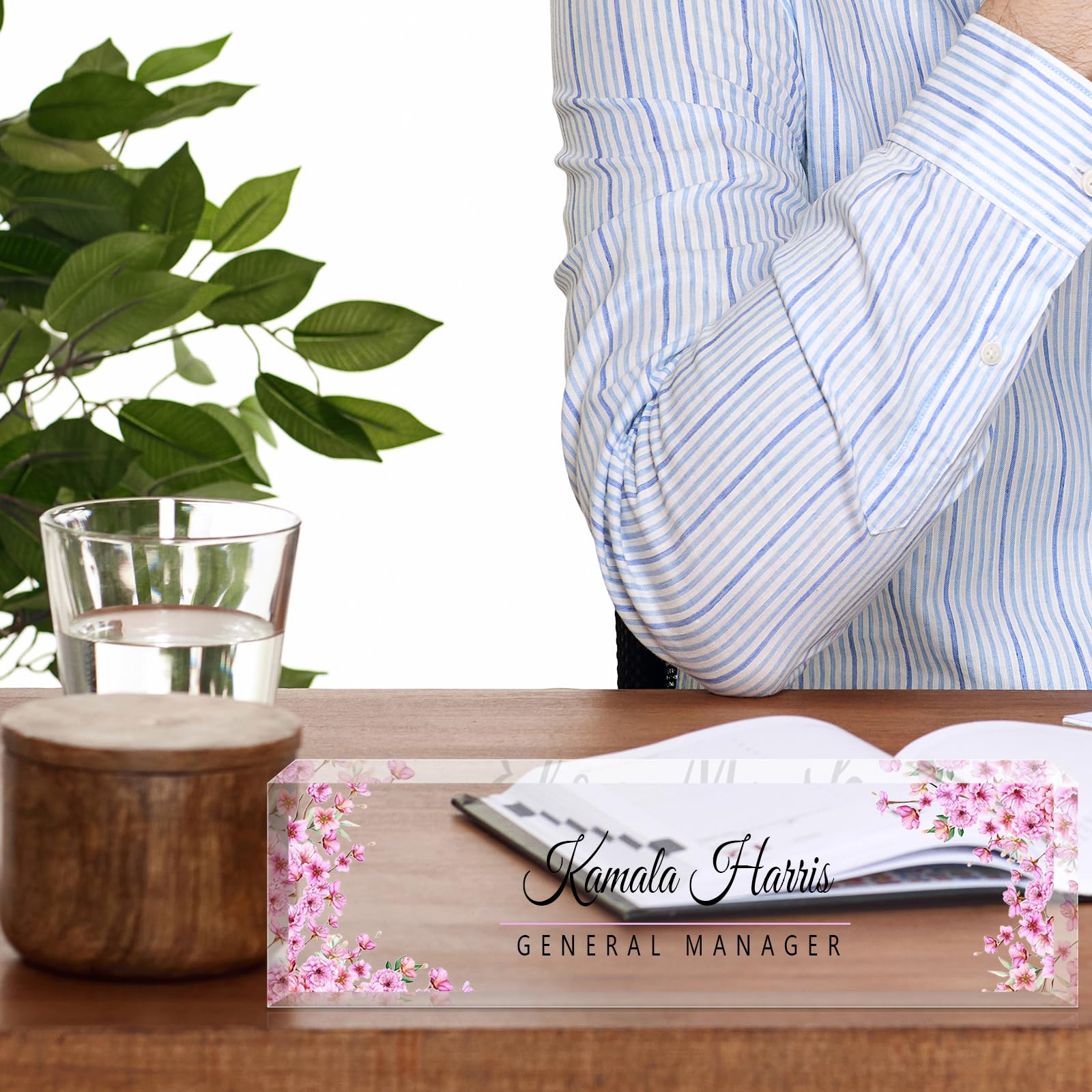 Targa Scrivania Personalizzata In Acrilico - 8x2.5x1.2", Regalo Ufficio, Insegnanti - Foto 5