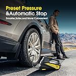 Tire Inflator Portable Air Compressor - DC 12V Air Pump for Car Tires with 150PSI LCD Digital Gauge & Emergency LED Light,Auto Tire Pump for Cars,Motorcycles,Bikes,Balls (Large)