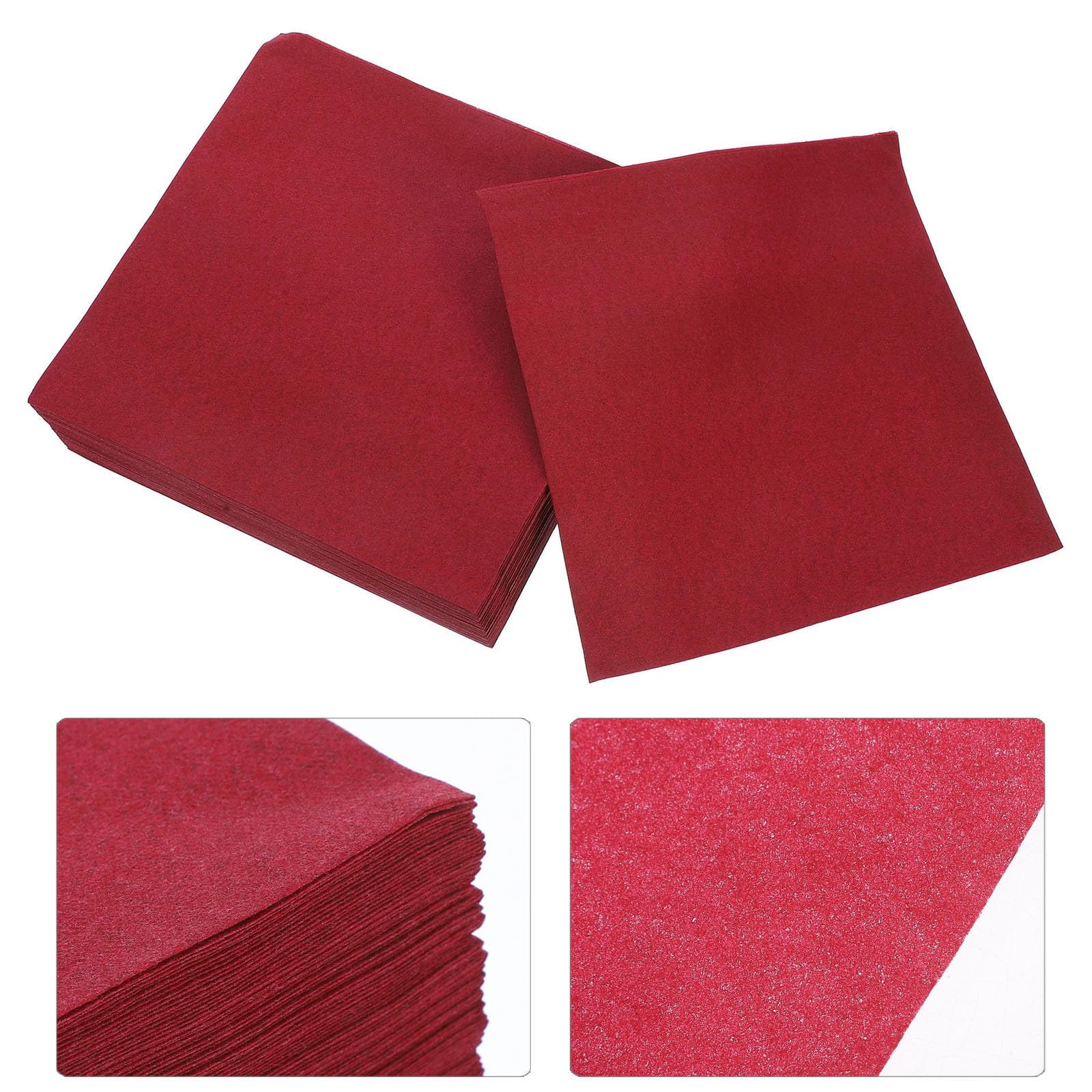 Gatuida 50 Servilletas de Papel Desechables Rojas para Fiestas y Bodas, de Pulpa de Madera, Absorbentes y Cómodas para Uso en Eventos y Cenas