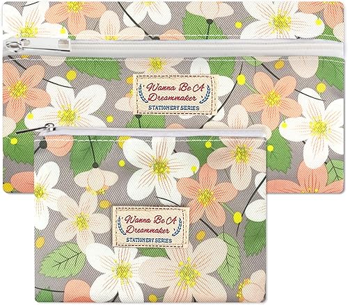 qianshan Estuche para lápices de gran capacidad, suave estético, multifuncional, con organizador de cremallera pequeña, juego de papelería para