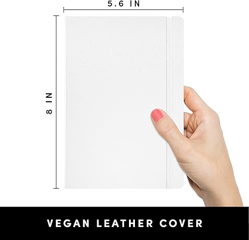 Miniatura 10 de PAPERAGE Cuaderno de diario en blanco, 160 páginas, tamaño mediano de 5.7 x 8 pulgadas, papel grueso de 3.53 ozm, tapa dura