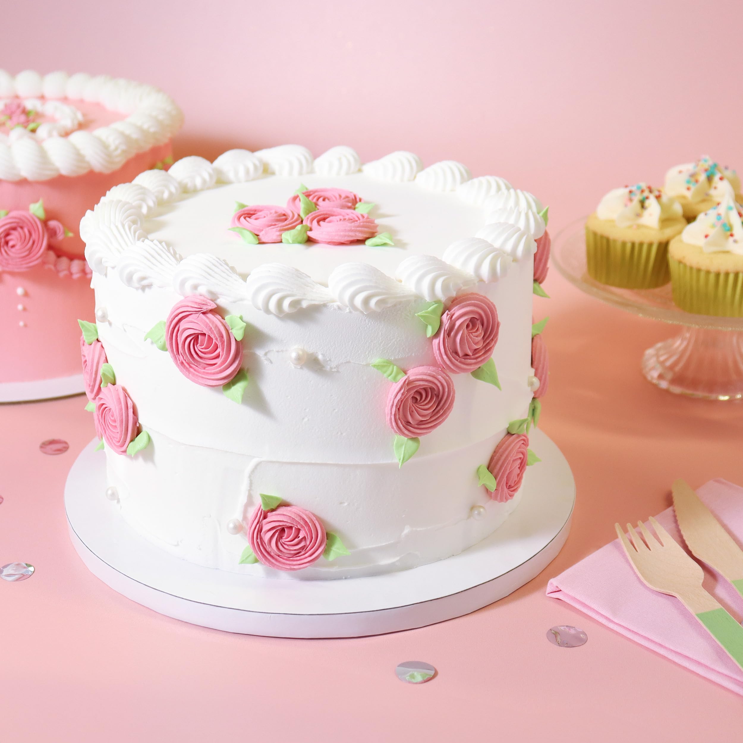 Base Per Torta In Cartone Ø20cm | Bianco | Riutilizzabile | Per Compleanni, Feste E Eventi - Foto 6