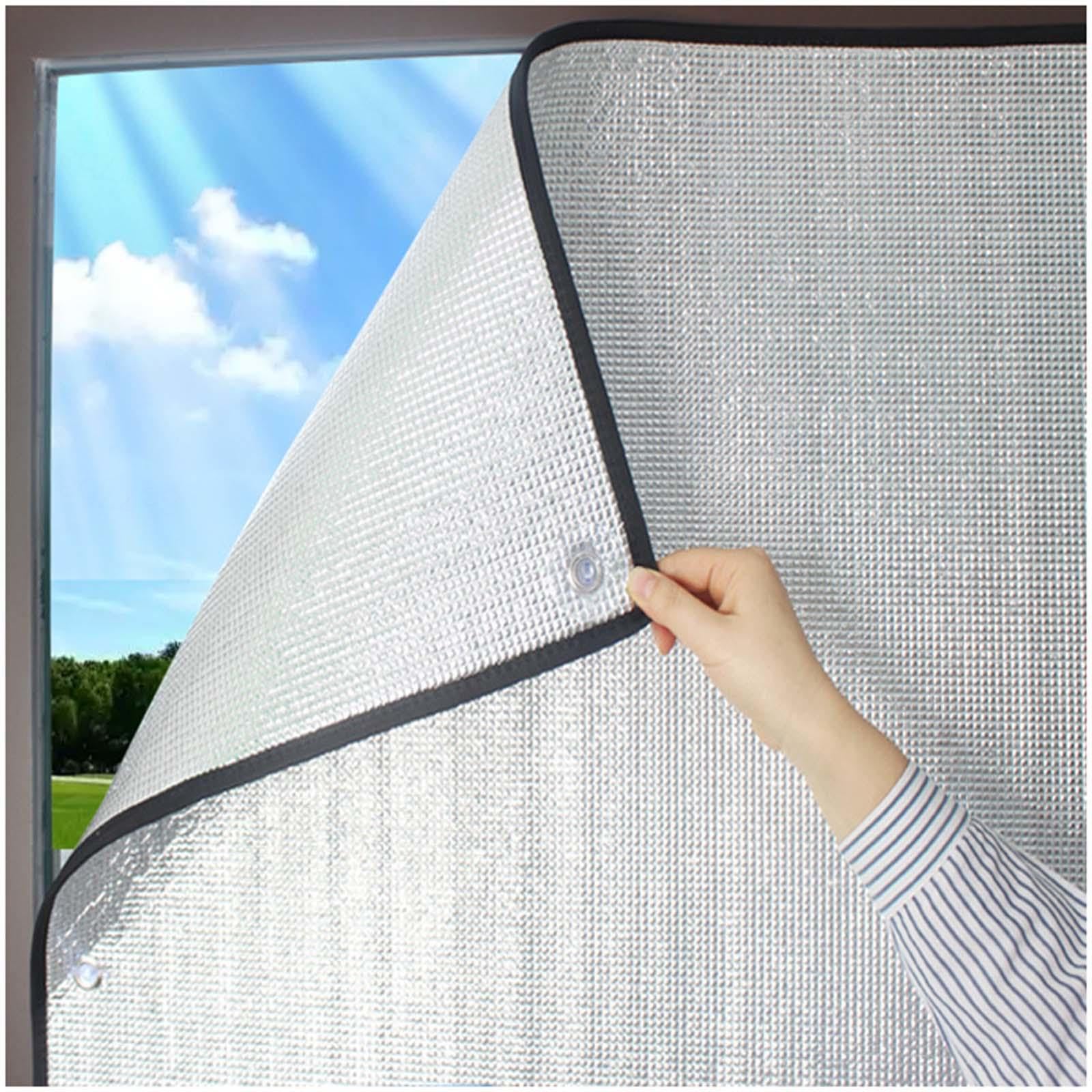 Sonakia W×H Heat Reflective Window Film, Aluminium Foil Insulation Film, Total Blackout Window Film, Sunscreen Film, Anti-Uv Privacy Film, For Sunrooms/Balconies