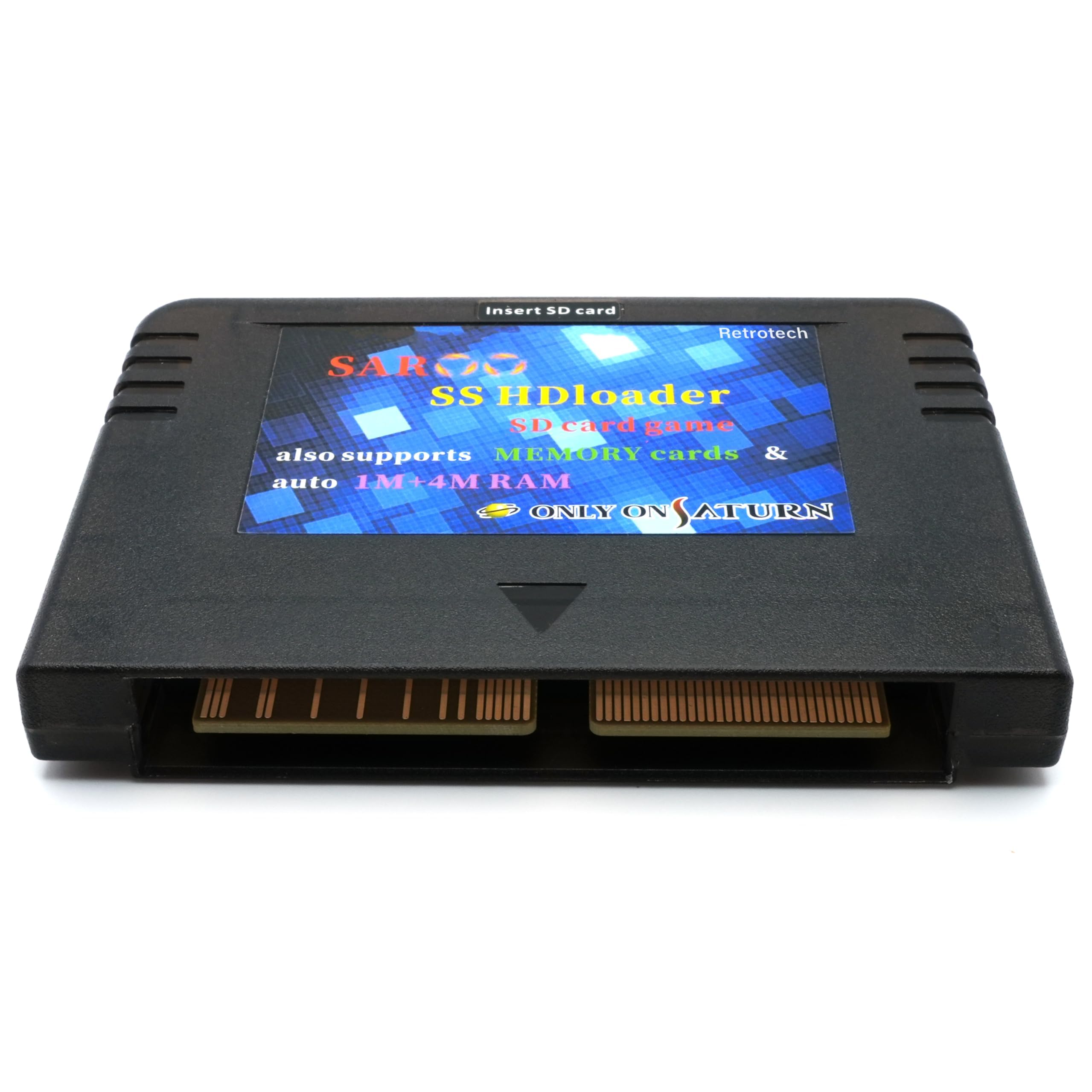 Retrotech Only on Saturn Saroo HD Loader 520 Jeux en 1 Chariot Flash 256 Go - Noir Transparent