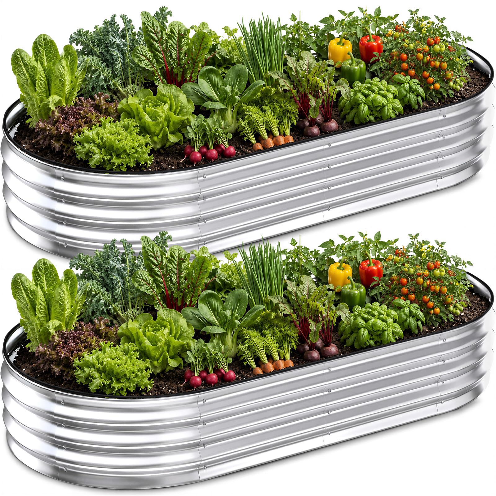 Sweetcrispy Raised Garden Bed - 4x2ft Planter -10