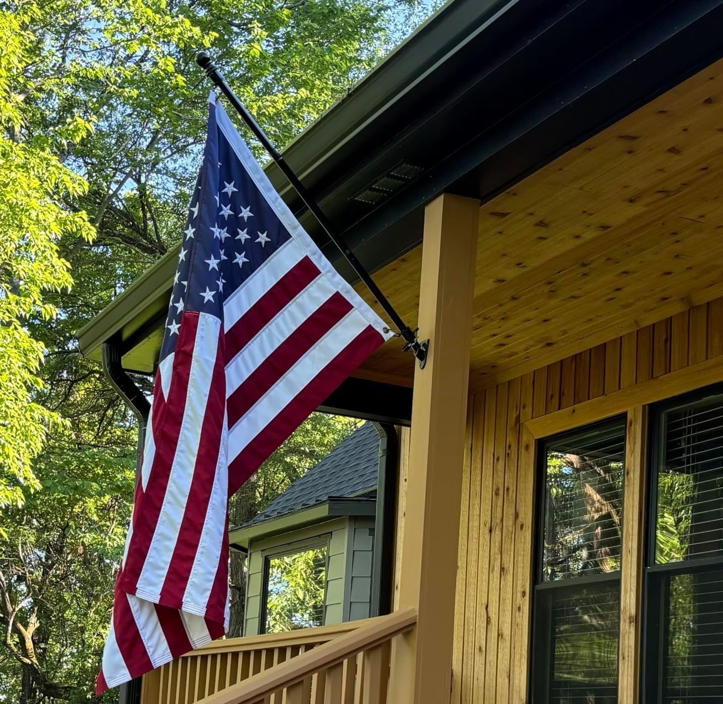 Bradford Cotton American Flag 6x10 feet for Indoor Embroidered Star USA Flags Soft Material, Large Cloth US United State Banner with 3 Brass Grommets - Image 5