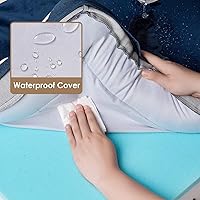 Vista 54 de EHEYCIGA - Cama ortopédica para perro grande, impermeable, de espuma viscoelástica y espuma tipo caja de huevos, bordes elevados, antideslizante