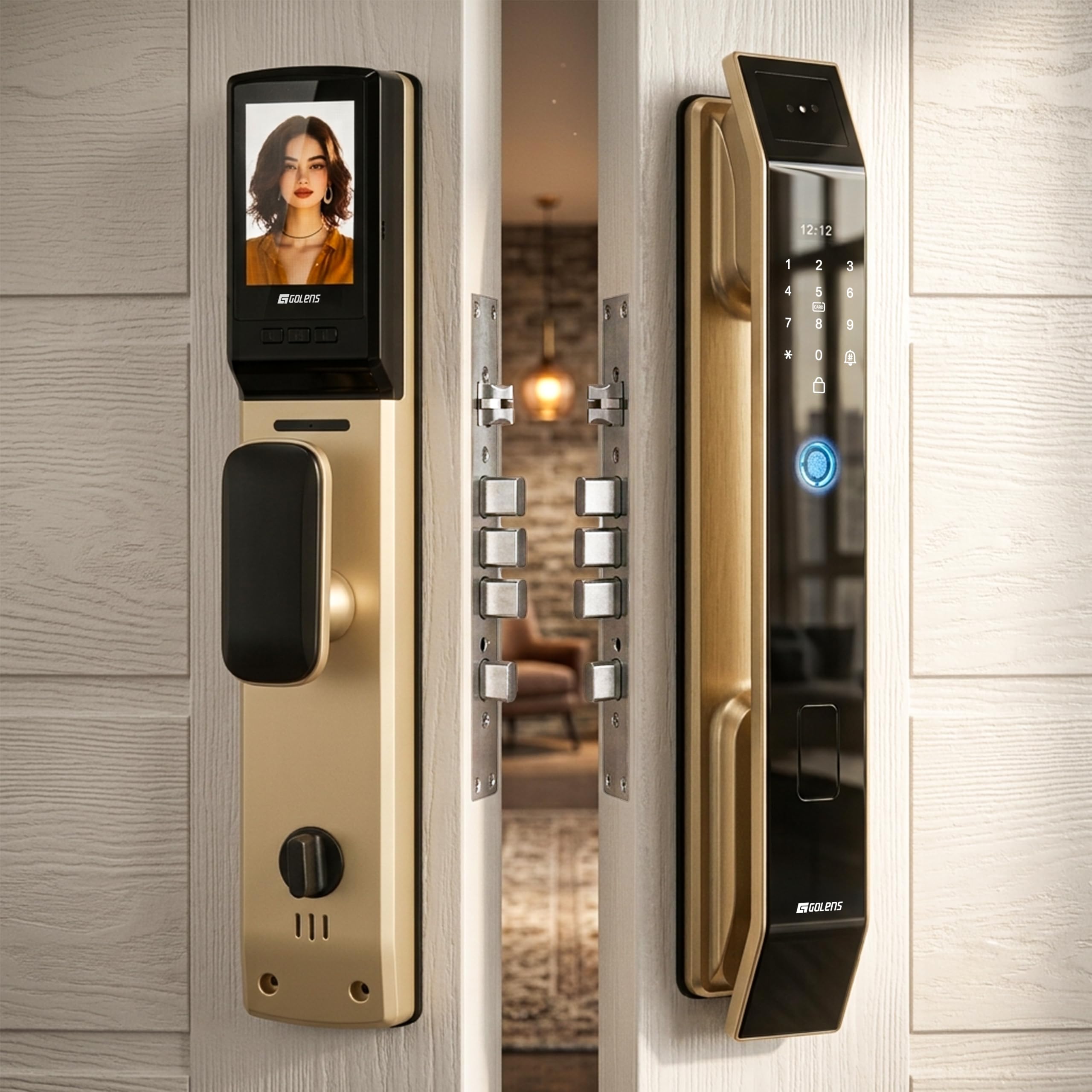 Golens X37 Smart Glass Door Lock for Home/Office | WiFi | 6 Ways Unlocking, Fingerprint, Remote, PIN, IC Card, Mobile App, Key | Digital Lock for Door | Standard Size 10-12 mm Thickness of Glass — Amazon image 11