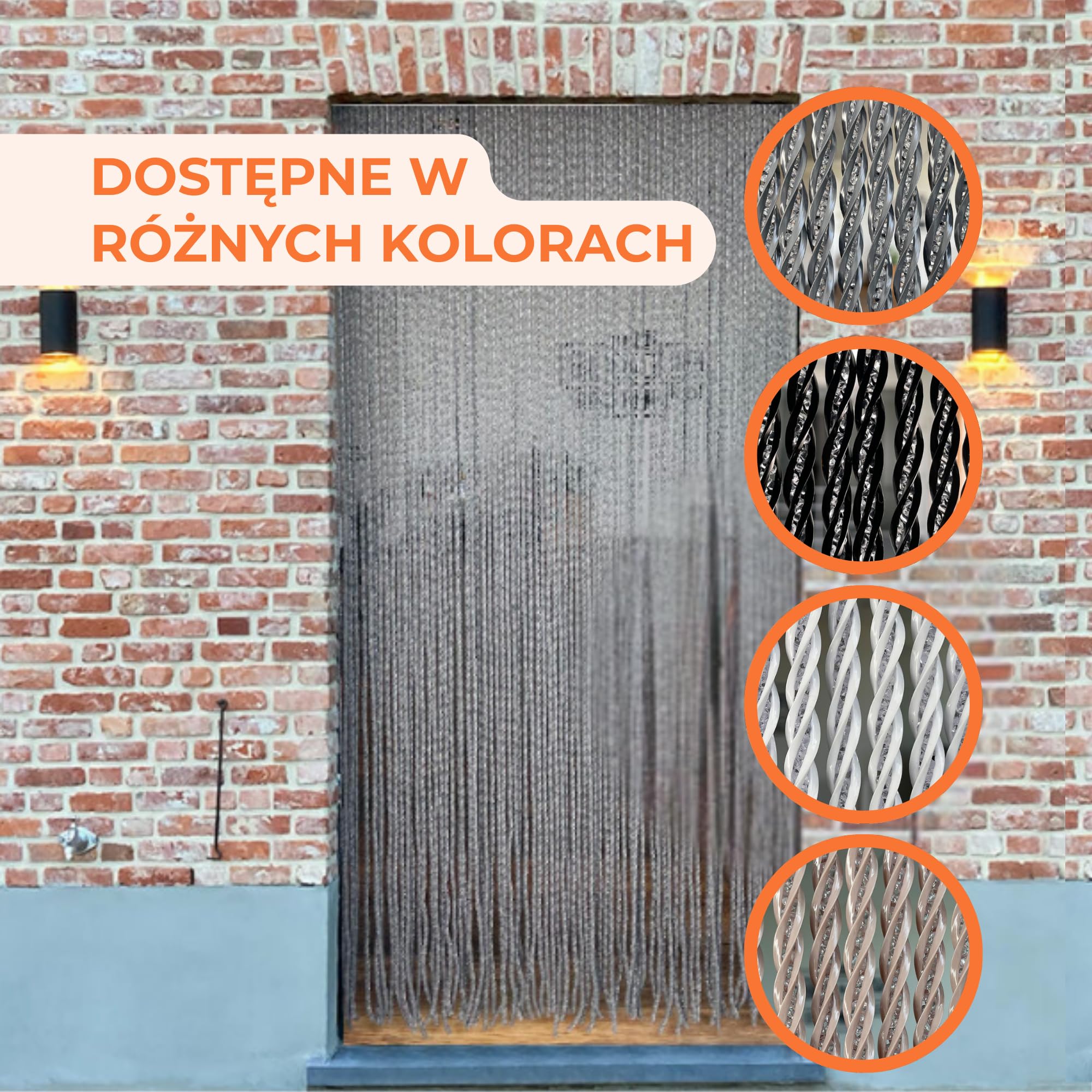 Trente zasłona przeciw owadom – różne rozmiary i kolory, siatka na drzwi balkonowe, luksusowa ochrona przed insektami, szara moskitiera 140 x 250 cm