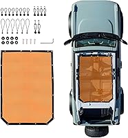 Vista 14 de Parasol compatible con Ford Bronco nuevo 2021 2022 2023 2024 2025 de 4 puertas, parasol bikini superior para techo, red de malla suave bimini