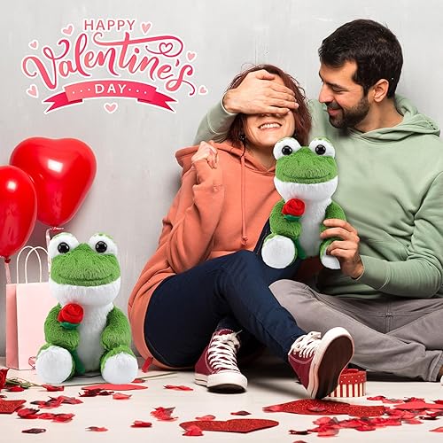 Miniatura 6 de Oso de peluche para el día de San Valentín con rosa, divertido y lindo, regalo de peluche para niños, novia, día de la madre, cumpleaños, 11.8