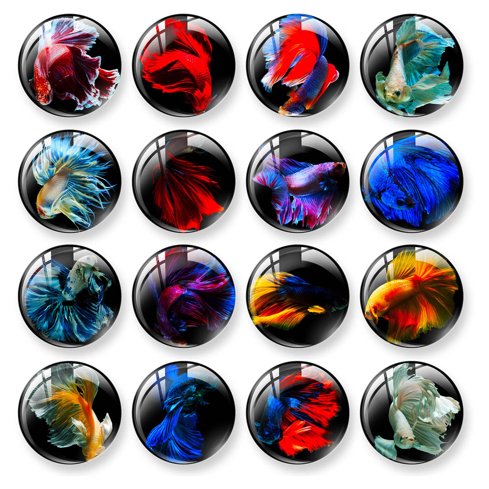 16pcs Refrigerator Magnets, Decorative 3D Crystal Glass Fridge Magnets, Notice Board Magnets Magnetic Whiteboard Office Magnets for Kitchen, Photo, Map