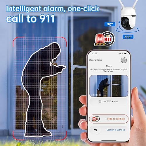 Miniatura 2 de Cámaras de seguridad para exteriores para seguridad del hogar, cámara WiFi 5G con cable, grabación continua 247, almacenamiento en la nube basado en