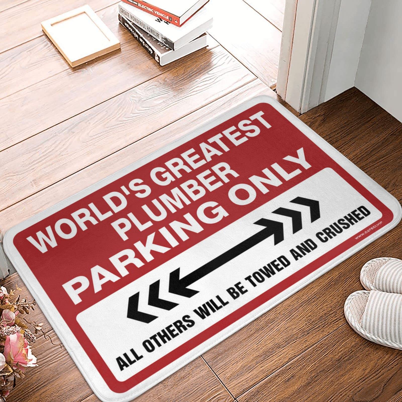 Tapis d'extérieur World's Greatest plombier de 50x80 cm pour déco de porche d'automne